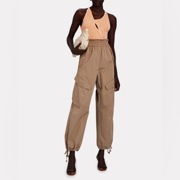 NWT Alix NYC Florence Asymmetric Button detail Bodysuit in Macchiato 🔥 Medium - Picture 1 of 4